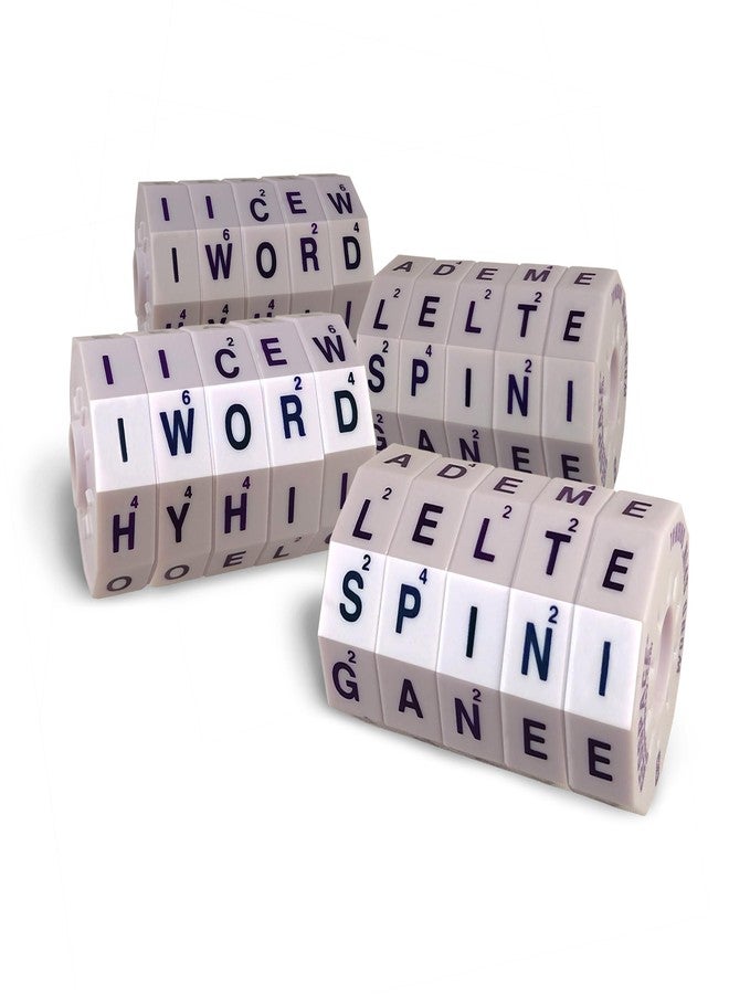 جيو سبيس لعبة Geospace Word Spin Deluxe Family Edition للكبار والصغار - لعبة الكلمات المغناطيسية الحائزة على جوائز مع 20 عجلة دوارة مغناطيسية، ومؤقت، ولوحة تسجيل النقاط - مثالية لحفلات أعياد الميلاد وليالي الألعاب الممتعة! - Image 5